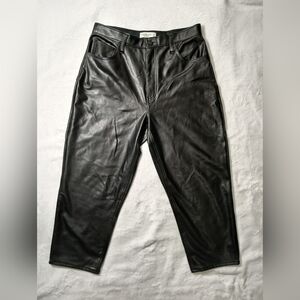 Men's Black Leather Pants. Abercrombie Fitch Vegan Leather Pants Womens 32